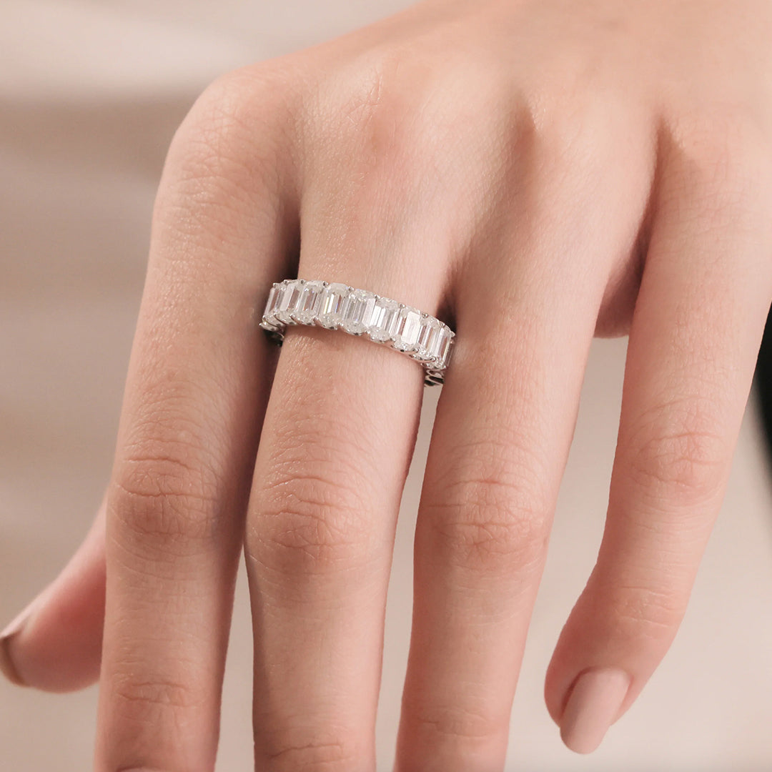 Ariston Emerald-Cut Moissanite Eternity Ring 2