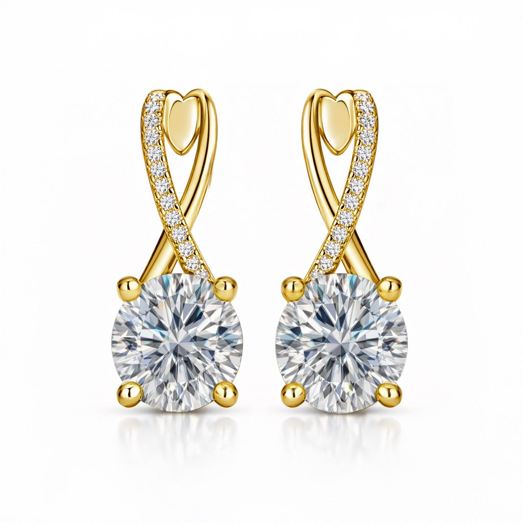 Ayla Moissanite Earrings 0