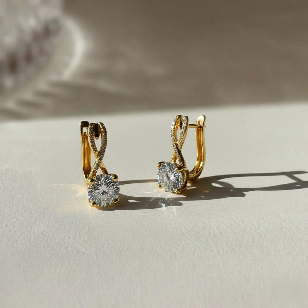 Ayla Moissanite Earrings 1