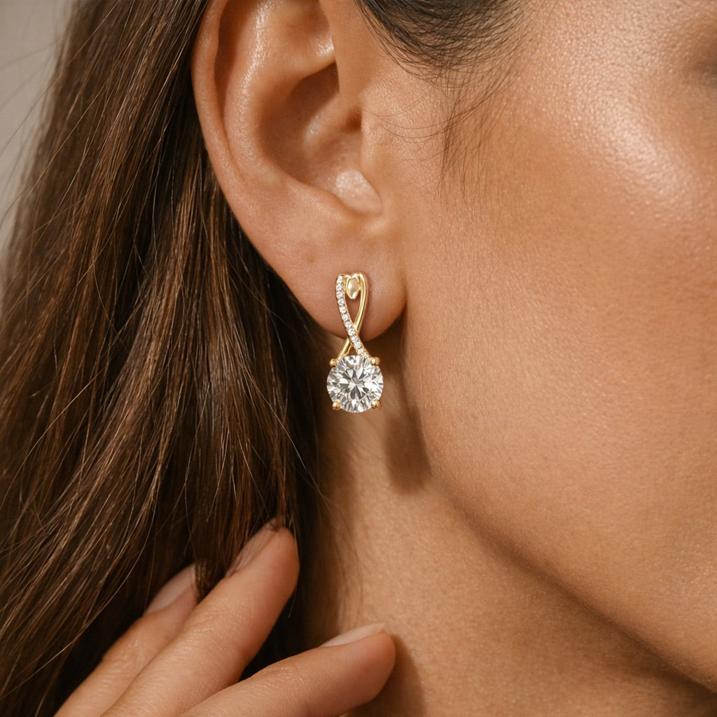 Ayla Moissanite Earrings 3