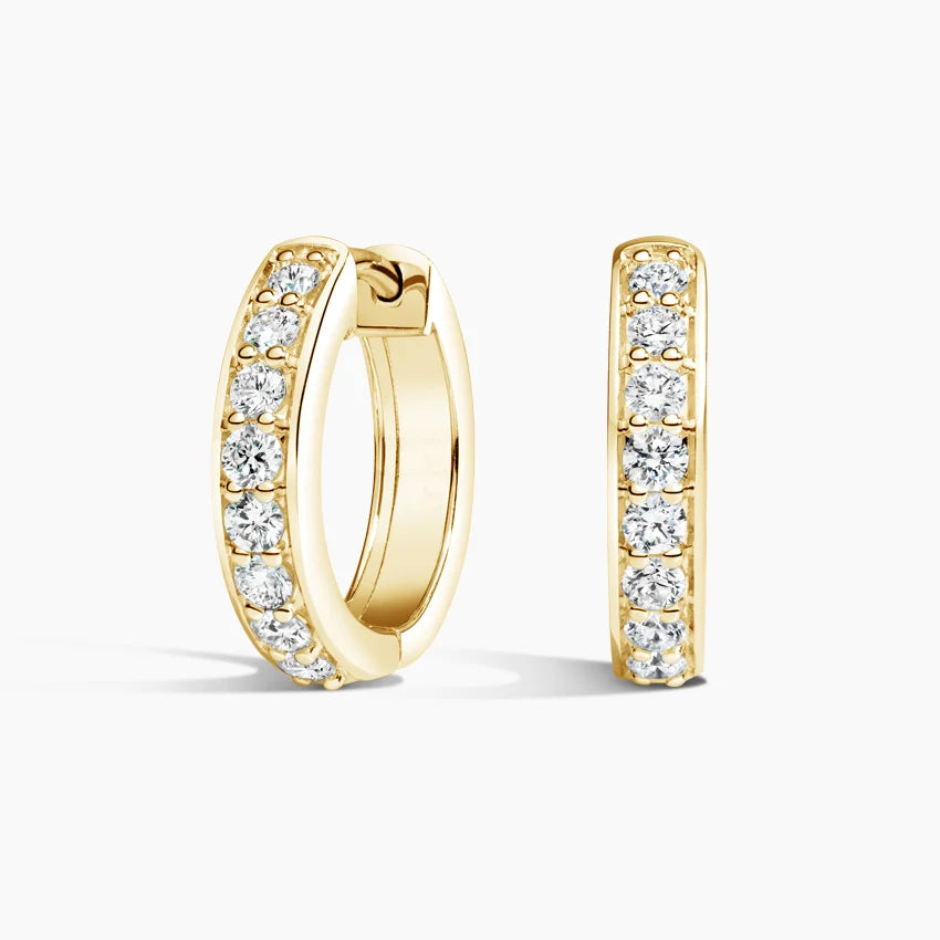 Channel-Set Hoop Moissanite Earrings 8