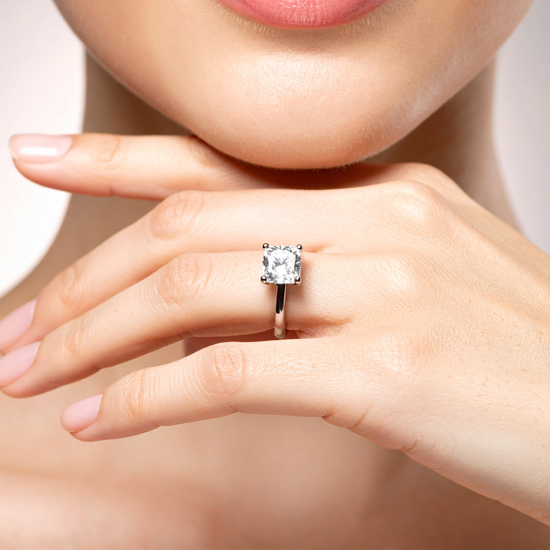 Isadora Princess-Cut Moissanite Ring 6
