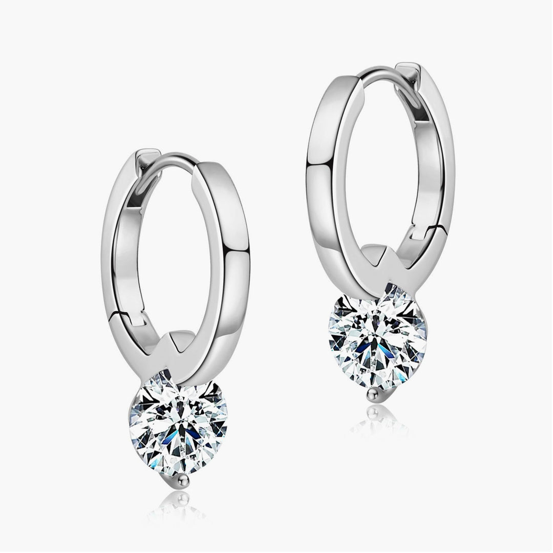 Izzy Round-Cut Moissanite Earrings 0