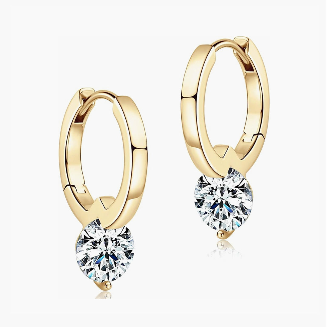 Izzy Round-Cut Moissanite Earrings 1