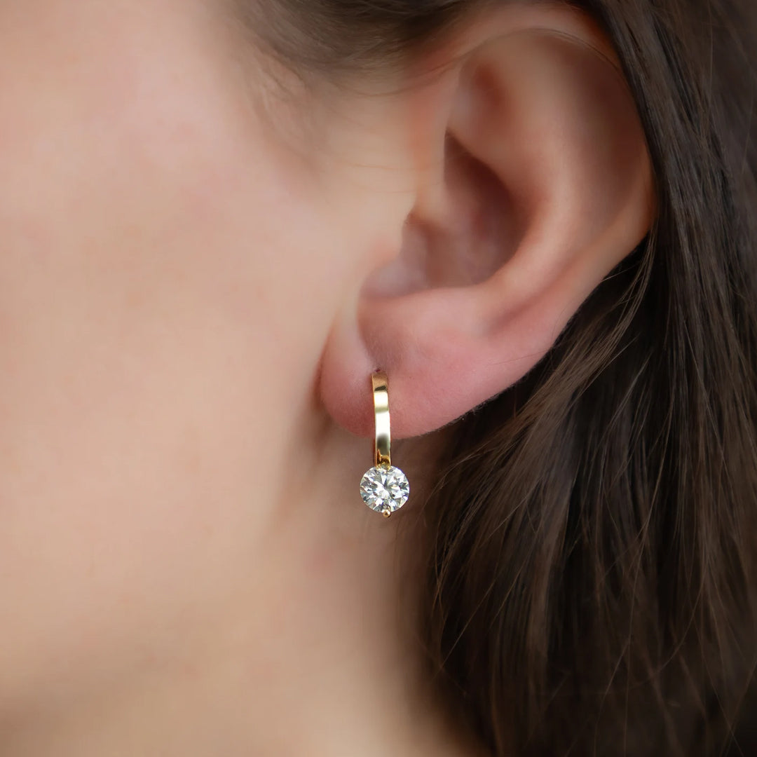 Izzy Round-Cut Moissanite Earrings 3