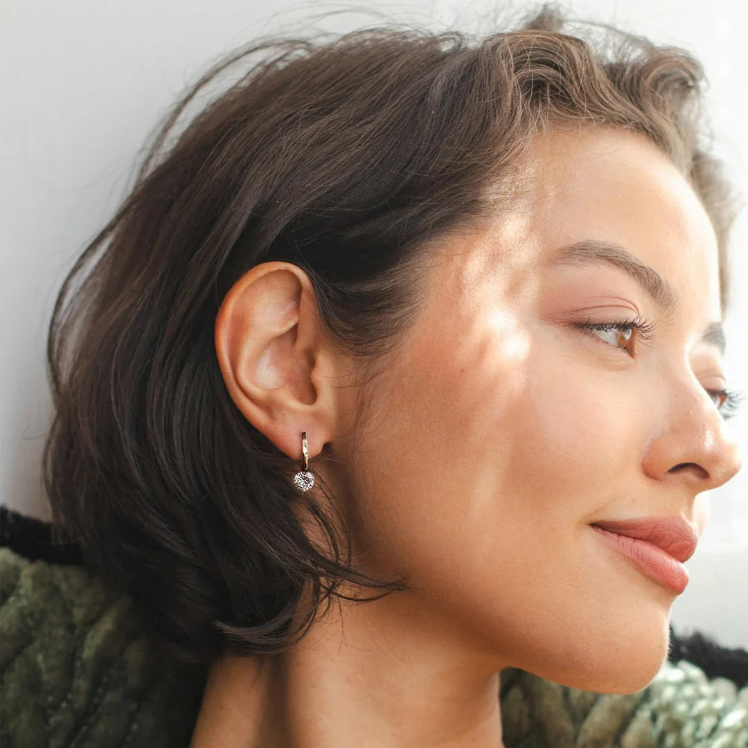 Izzy Round-Cut Moissanite Earrings 4