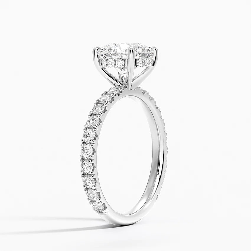 Ophelis Round-Cut Pavé Moissanite Ring 2
