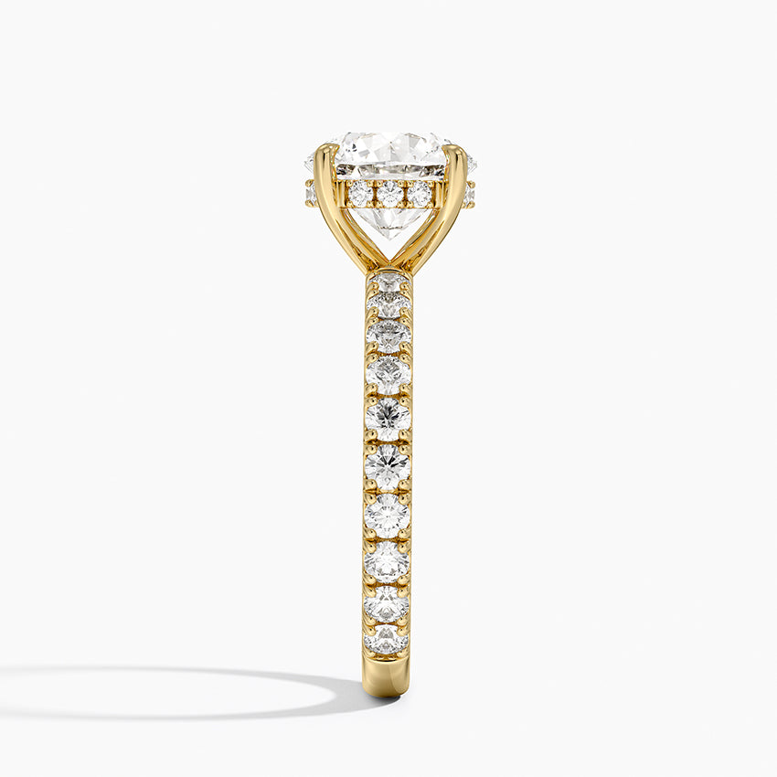 Ophelis Round-Cut Pavé Moissanite Ring 7