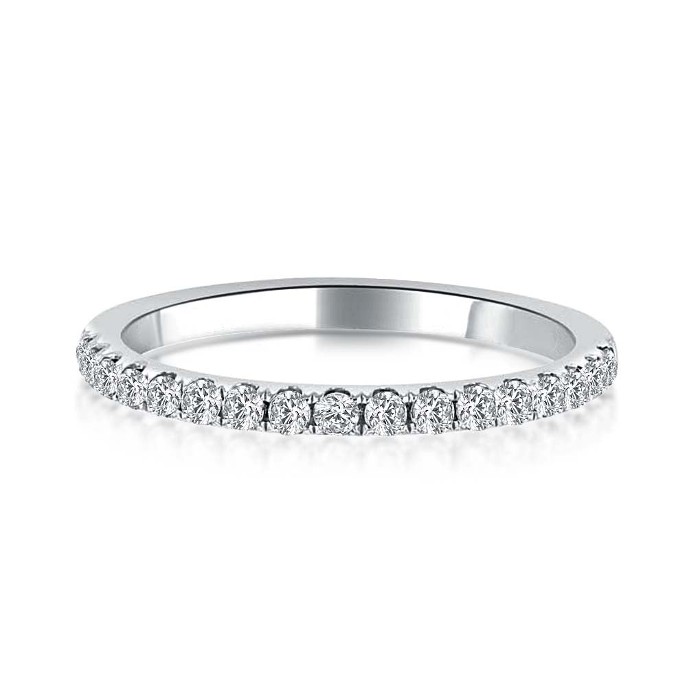 Rodiffy Moissanite 0.5 Ct Full Eternity Thin Wedding Band For Women 1