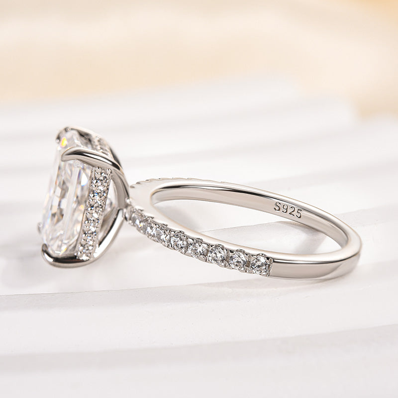 Rodiffy Moissanite 1.0 Ct~3.5 Ct Radiant Cut White Gold Engagement Ring For Women 5