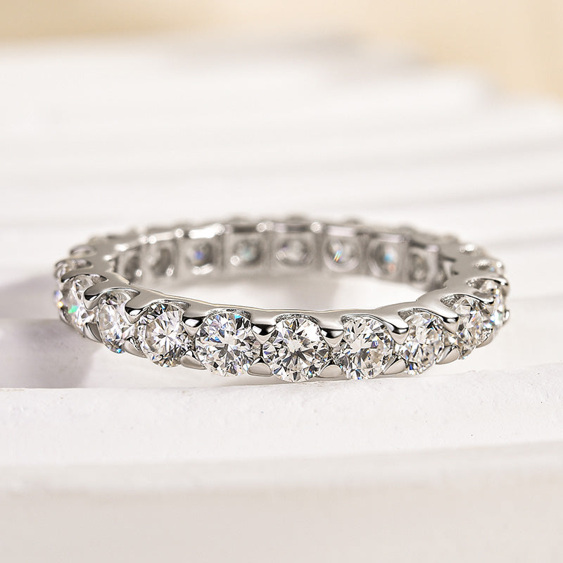 Rodiffy Moissanite 2.5 Ct Round Cut Women's Wedding Band 0