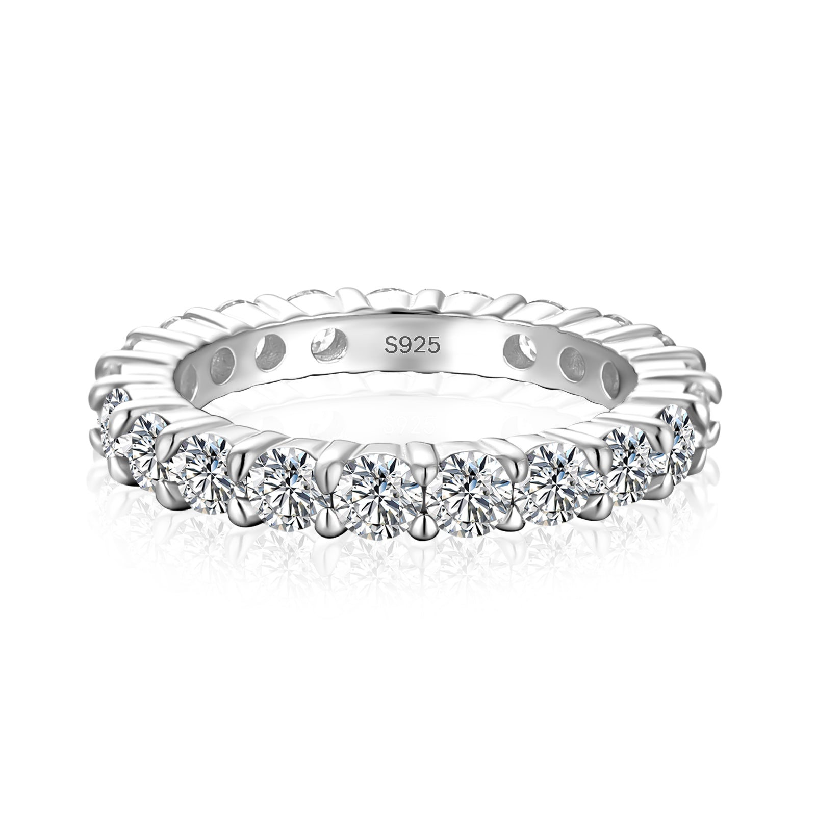Rodiffy Moissanite 2.5 Ct Round Cut Women's Wedding Band 1