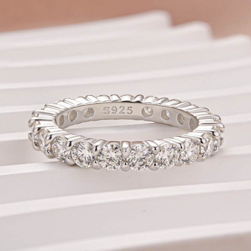 Rodiffy Moissanite 2.5 Ct Round Cut Women's Wedding Band 5