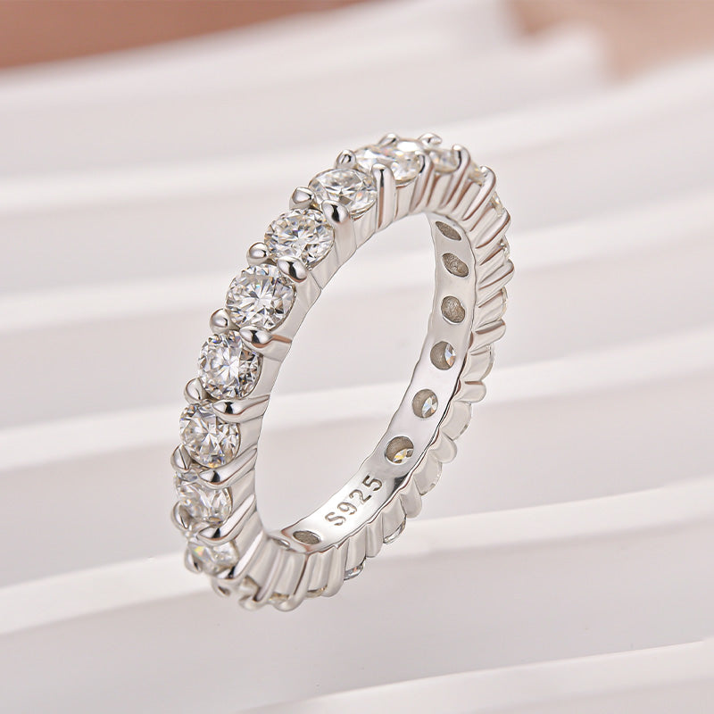 Rodiffy Moissanite 2.5 Ct Round Cut Women's Wedding Band 6