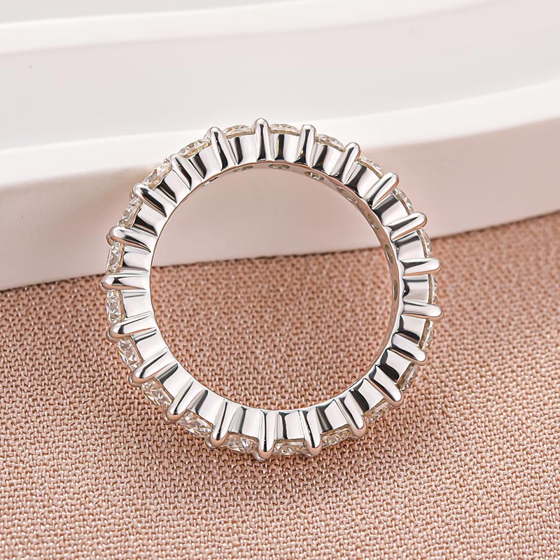 Rodiffy Moissanite 2.5 Ct Round Cut Women's Wedding Band 7