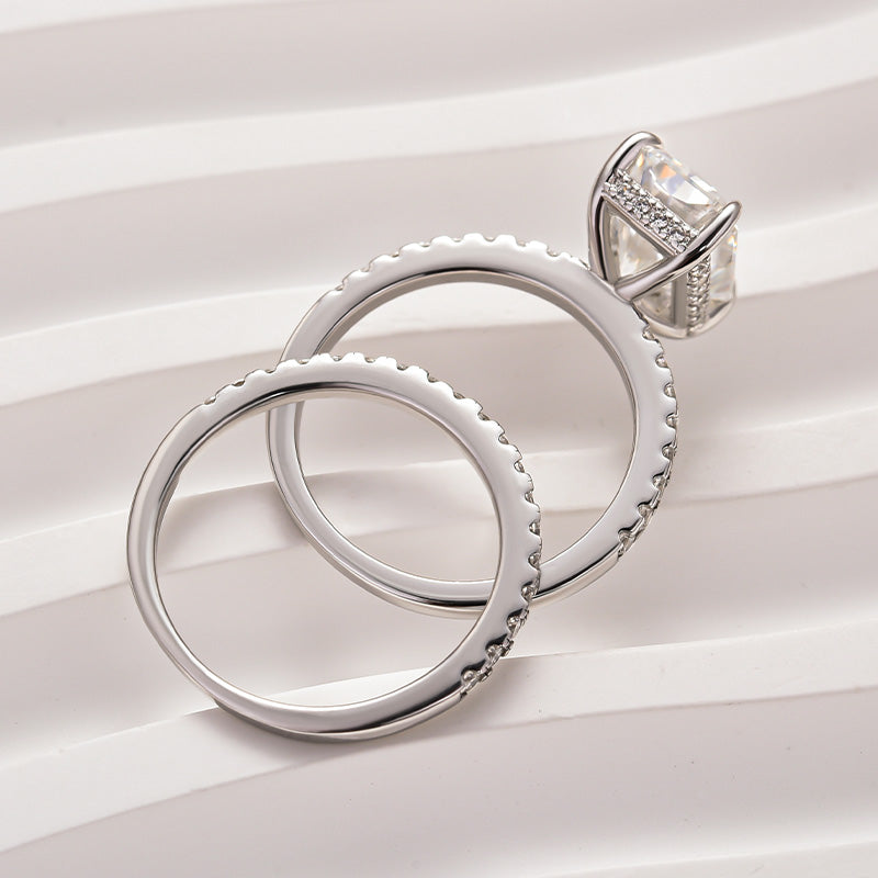 Rodiffy Moissanite 3.5 Ct Radiant Cut White Gold Wedding Ring For Women 7