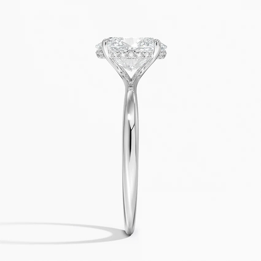 Vivara Oval-Cut Hidden Halo Moissanite Ring 1