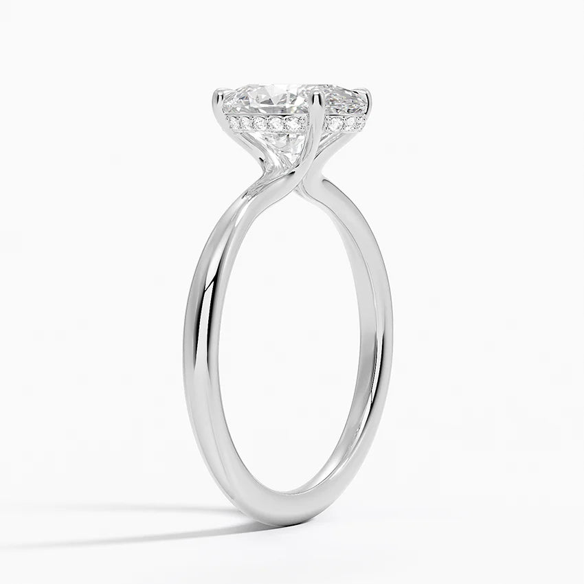 Vivara Oval-Cut Hidden Halo Moissanite Ring 3