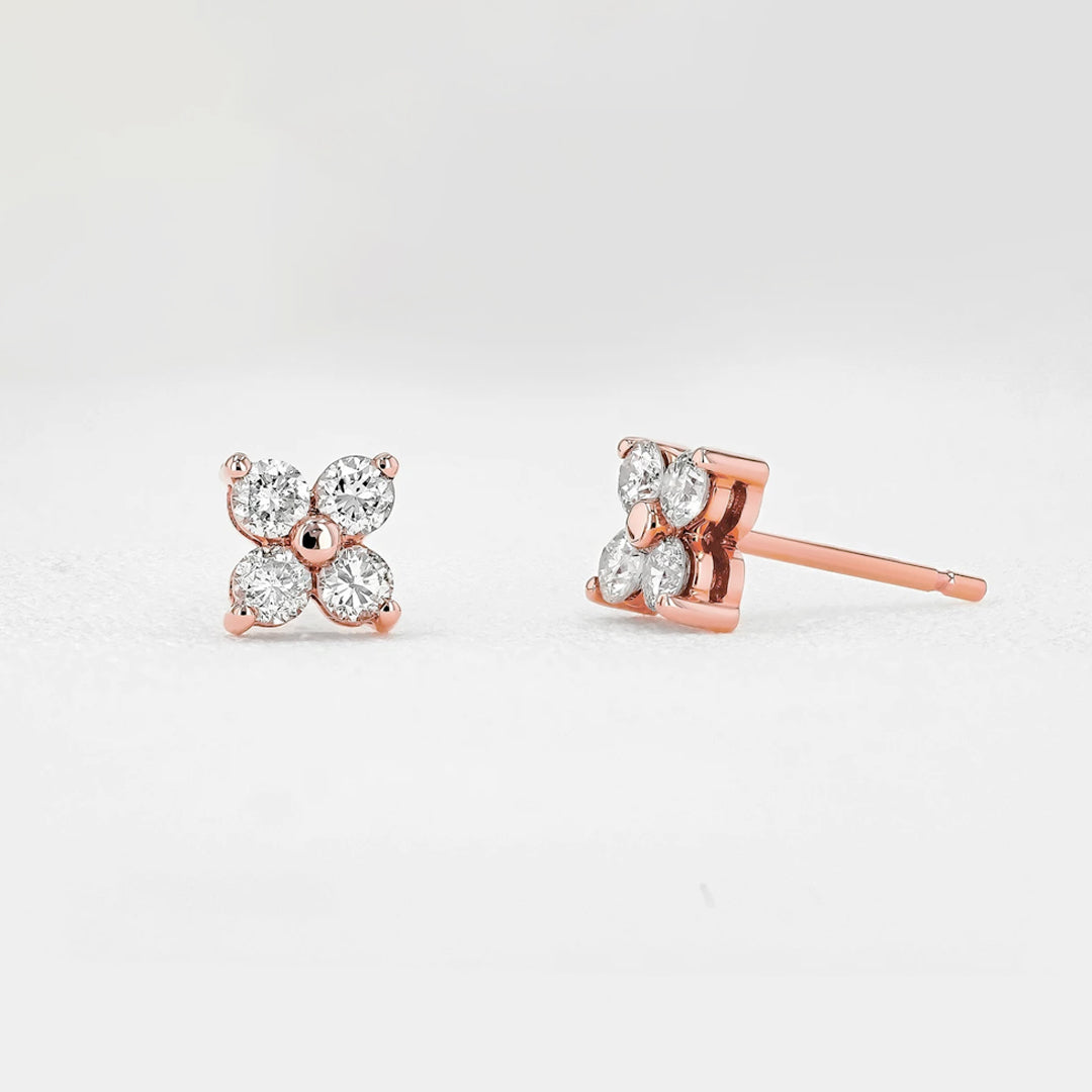 Yuna 4-Leaf Clover Moissanite Earrings 5