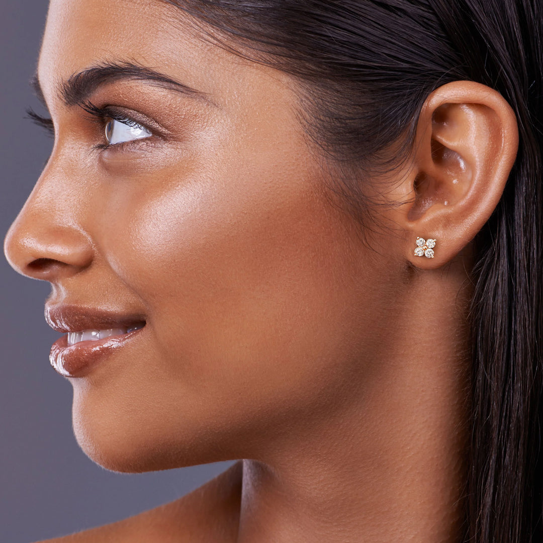 Yuna 4-Leaf Clover Moissanite Earrings 6