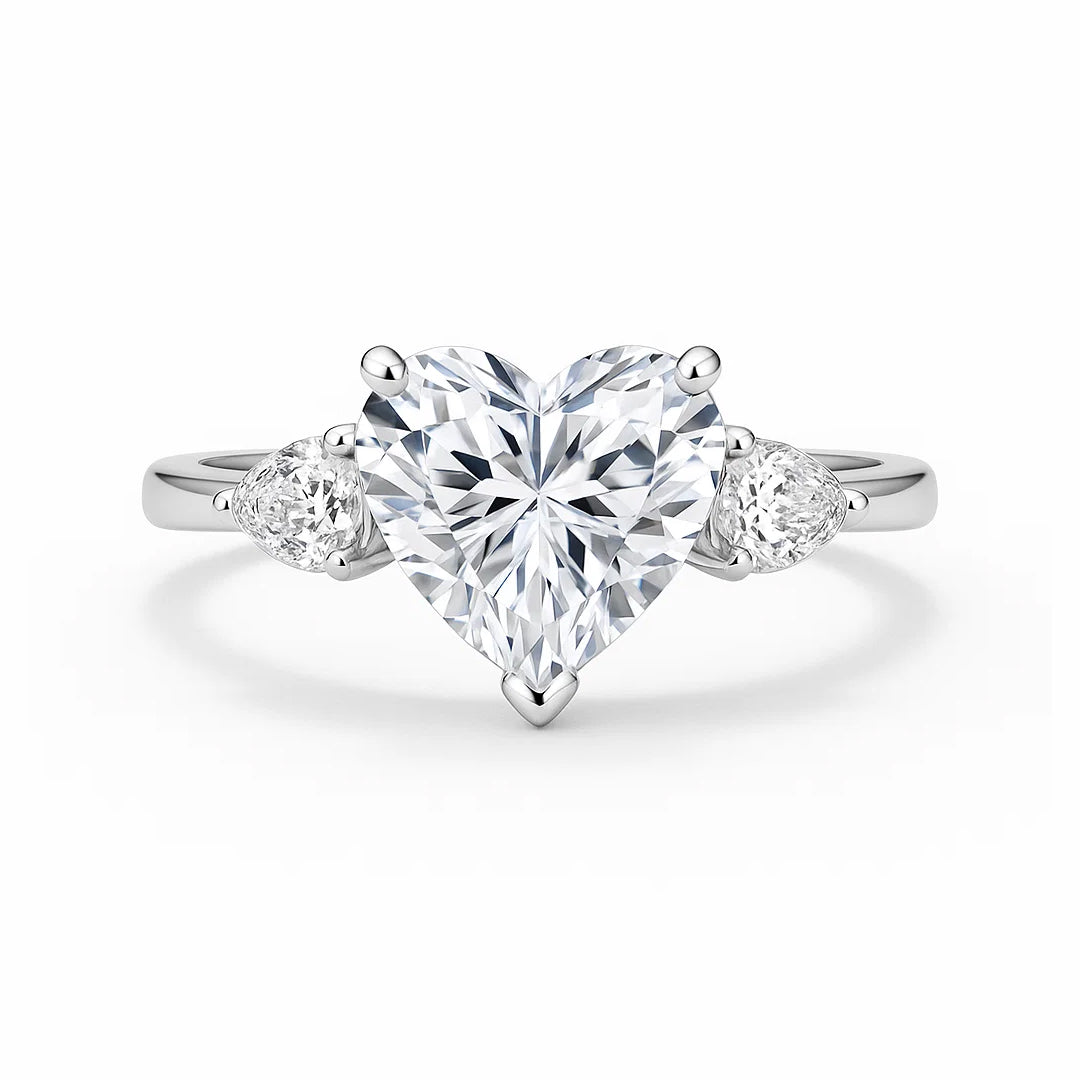 Amoura Heart Moissanite Ring 0