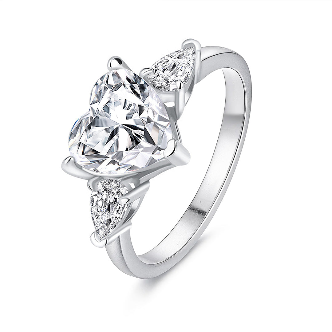 Amoura Heart Moissanite Ring 1
