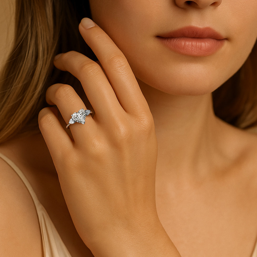 Amoura Heart Moissanite Ring 2