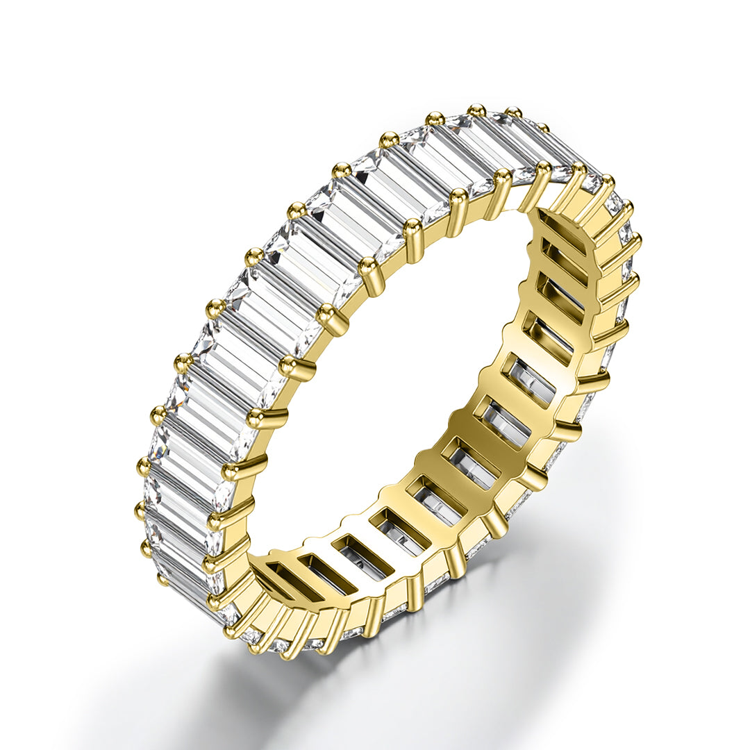 Ariston Emerald-Cut Moissanite Eternity Ring 4