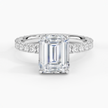 Ariston Emerald-Cut Moissanite Halo Ring 0