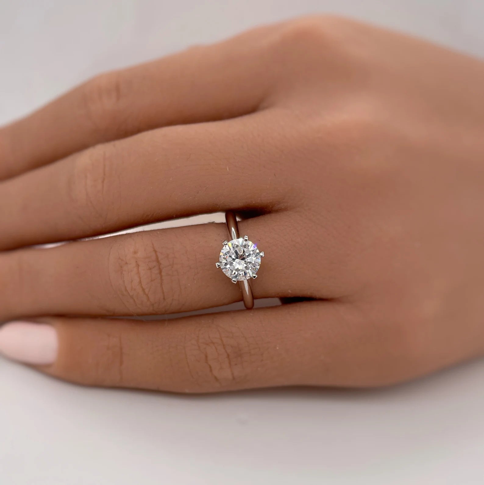 Celestia 6-Prong Solitaire Moissanite Ring 3