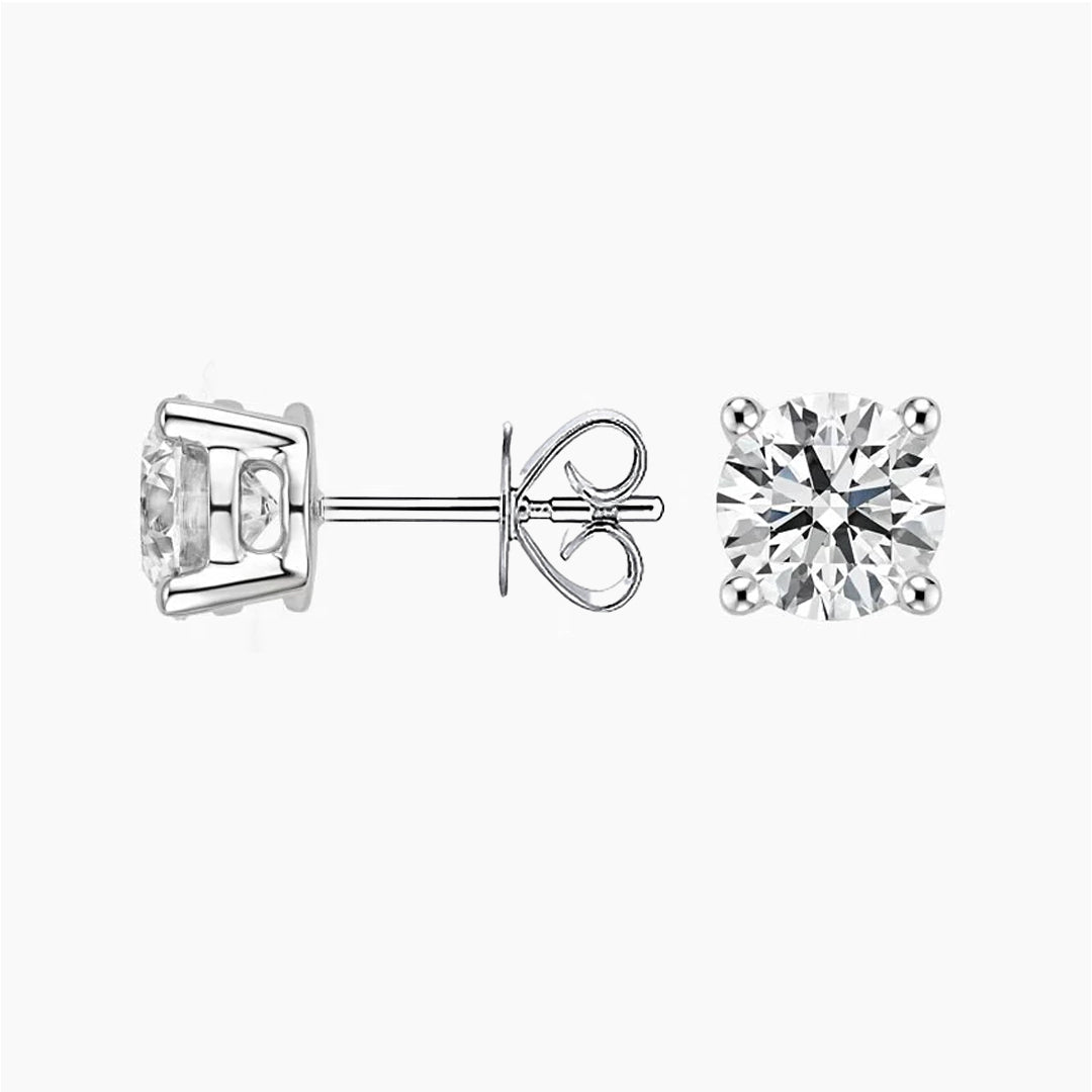 Celestia Moissanite Round-Cut Stud Earrings 3