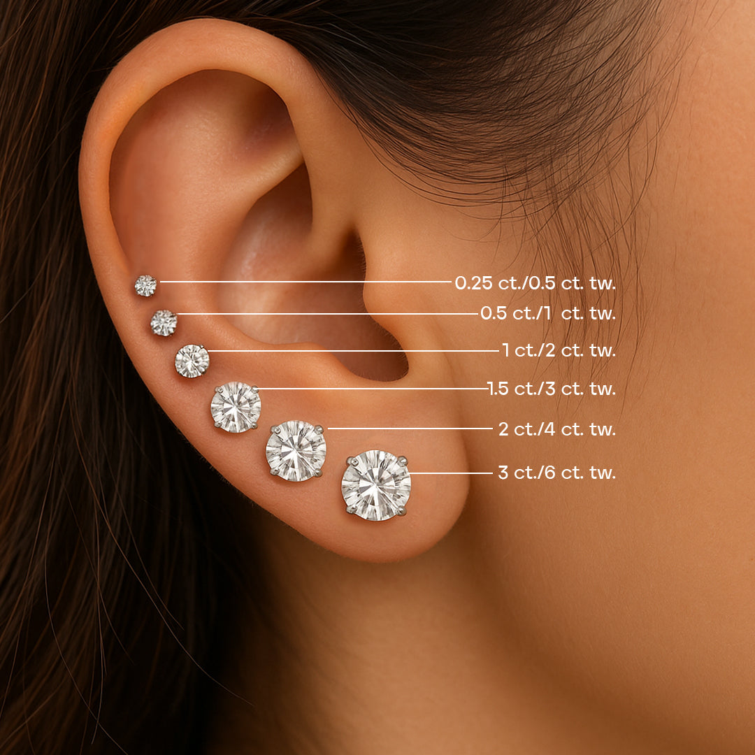 Celestia Moissanite Round-Cut Stud Earrings 4