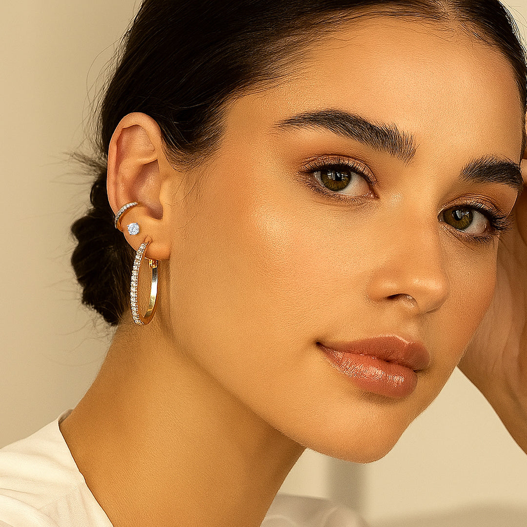 Chana Moissanite Hoop Earrings 3