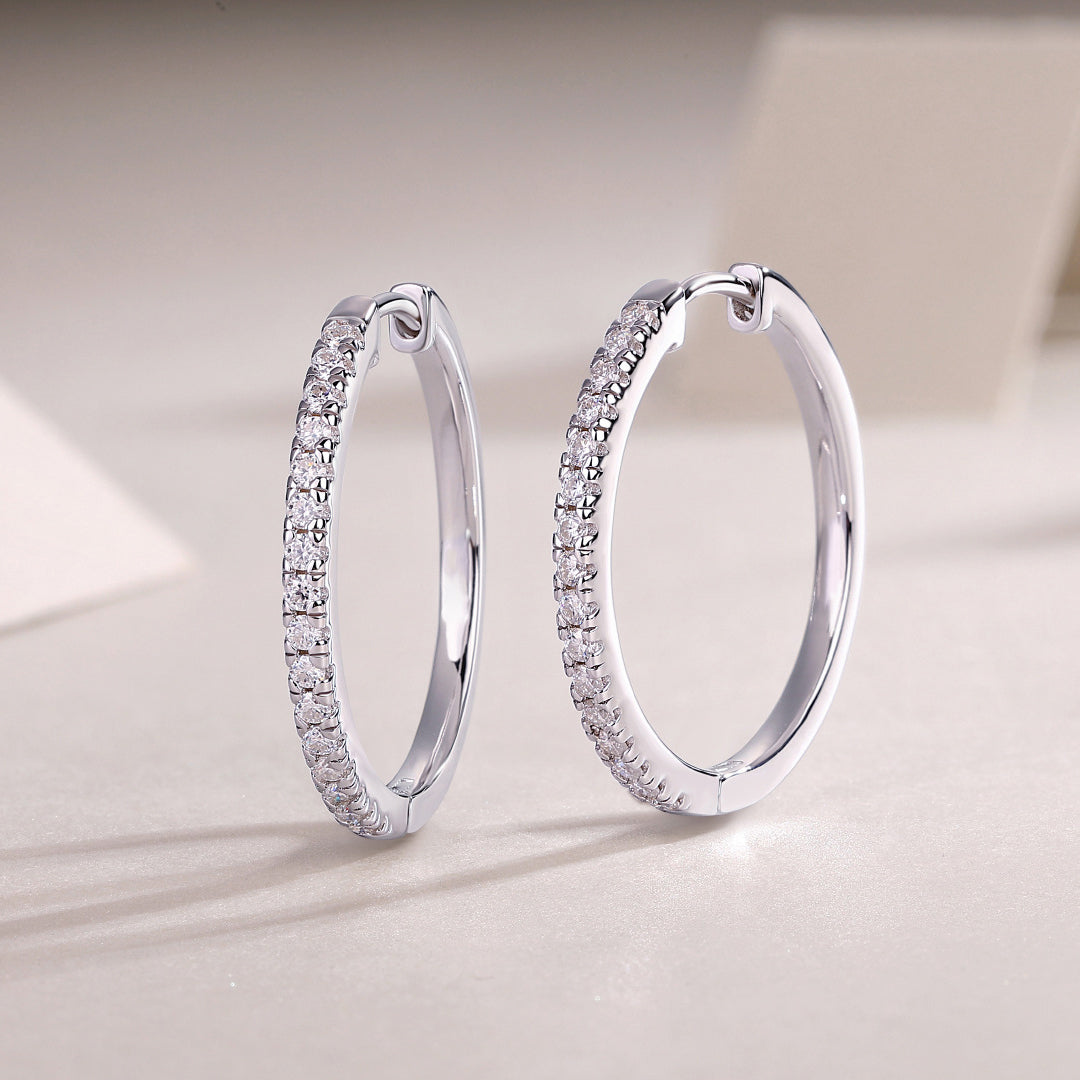 Chana Moissanite Hoop Earrings 4