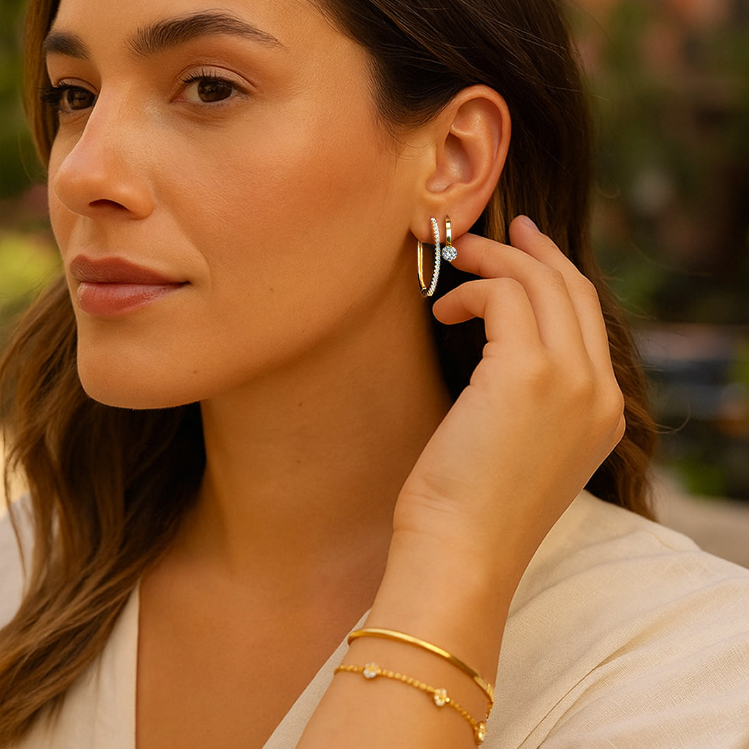 Chana Moissanite Hoop Earrings 6