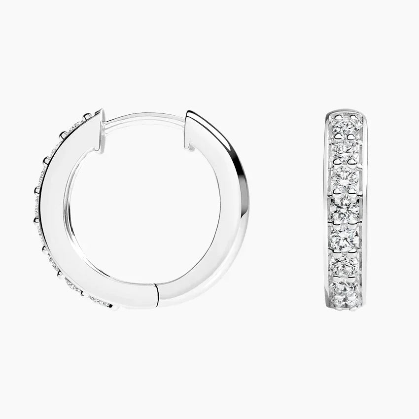 Channel-Set Hoop Moissanite Earrings 6