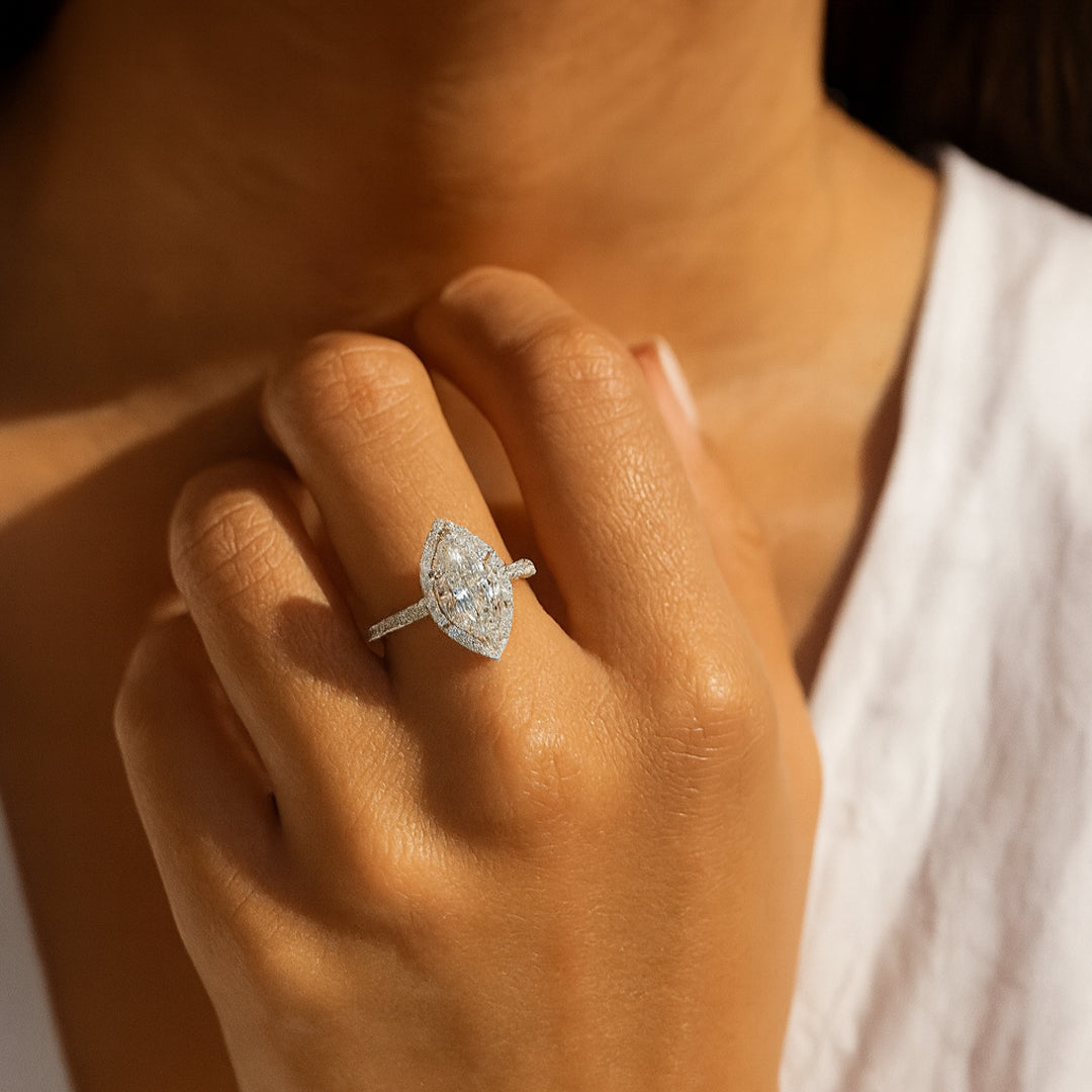 Marquessa Marquise-Cut Moissanite Ring 3