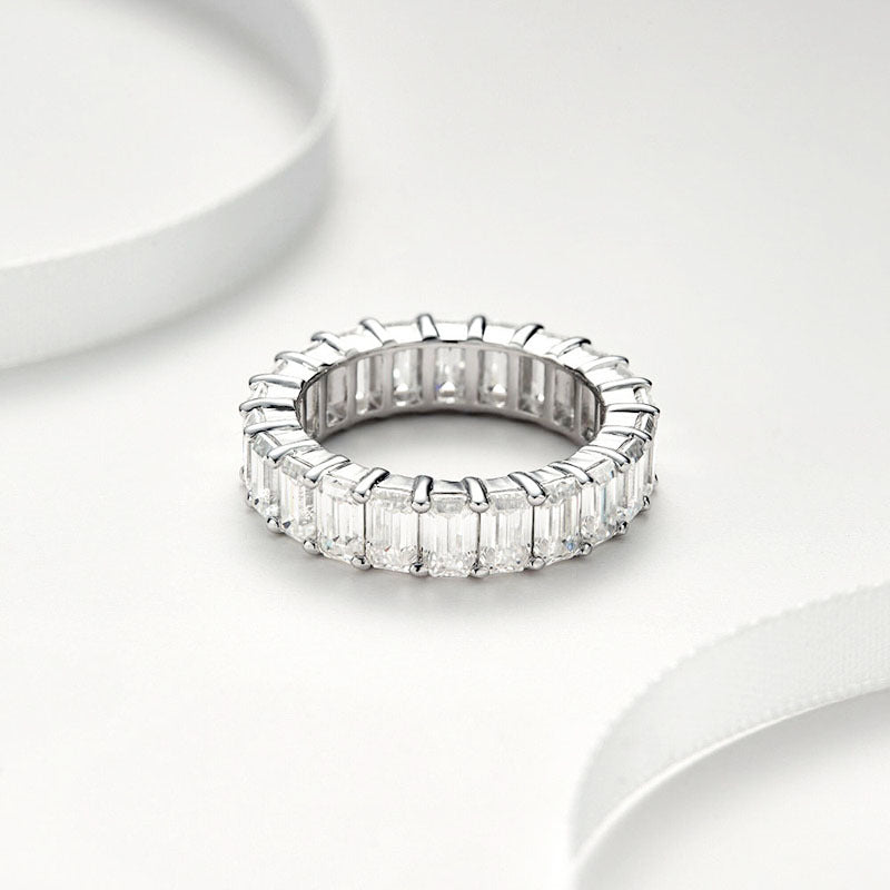 Ariston Emerald-Cut Moissanite Eternity Ring