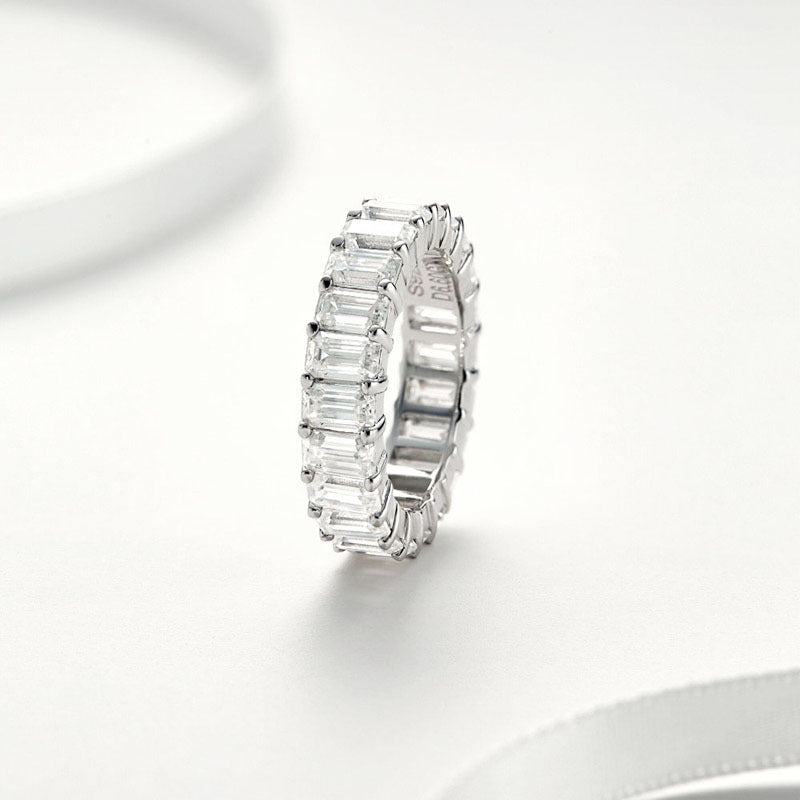 Ariston Emerald-Cut Moissanite Eternity Ring