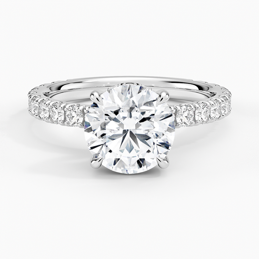 Ophelis Round-Cut Pavé Moissanite Ring 0