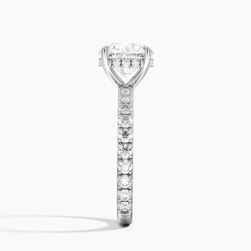 Ophelis Round-Cut Pavé Moissanite Ring 3
