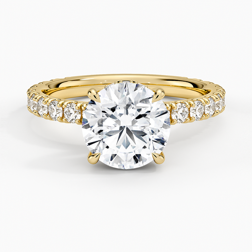 Ophelis Round-Cut Pavé Moissanite Ring 5