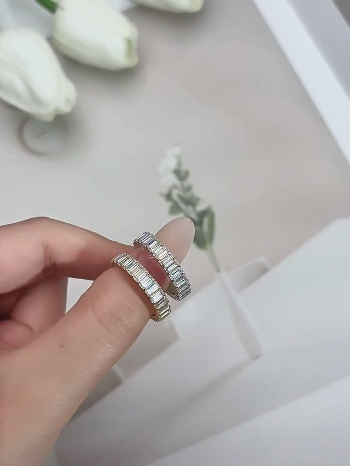 Ariston Emerald-Cut Moissanite Eternity Ring